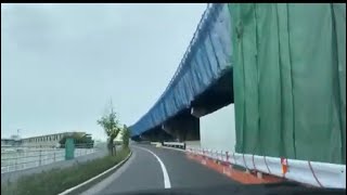 愛媛県松山市余戸ICから松山空港まで🌈松山外環状線道路工事の様子