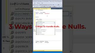 #SQL How to Handle Null Values? #datascience #programming #coding #sqltutorial