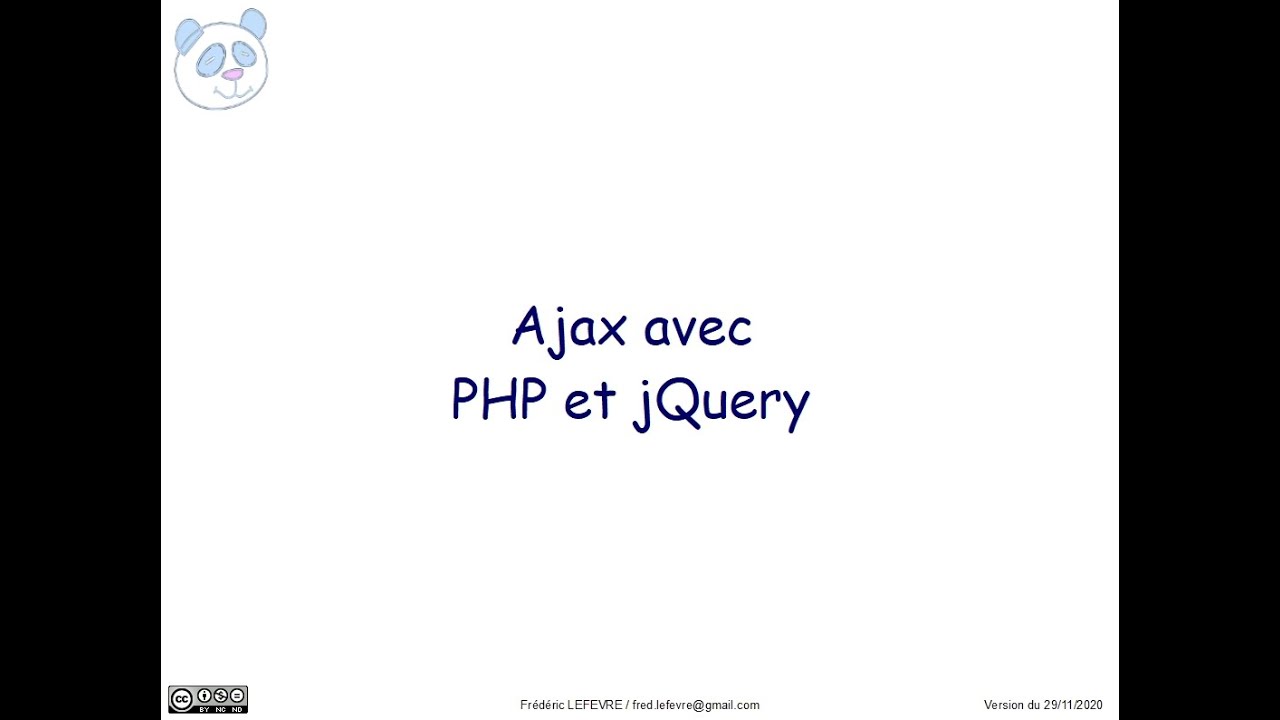 PHP - Ajax Avec PHP Et JQuery - YouTube