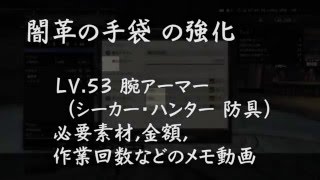 DDON攻略 | LV.55 防具 闇革の手袋 の強化 (必要素材,回数目安などメモ動画) シーカー・ハンター 腕アーマー ‐ ドラゴンズドグマオンライン