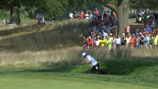 Phil Mickelson’s wizardry on the par-4 18th at The Barclays