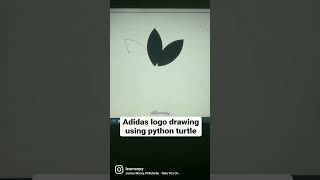 Adidas logo drawing using Python Turtle | Python for beginners | Instagram Reels | Learnonpy