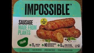 Impossible Italian Sausage Made from Plants Review