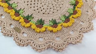 TAPETE FLORATTA RÁPIDO E FÁCIL MUITO LINDO @samilacrochê #artesanato #crochet #crocheting