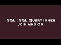SQL : SQL Query Inner Join and OR