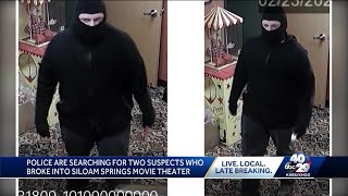 Siloam Springs Police search for suspects after theater break-in