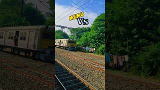 Indian Railway Crossing Video | Memu vs Emu #crossing #shortsfeed #localtrain