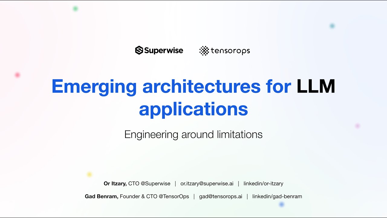 Emerging Architectures For LLM Applications - YouTube