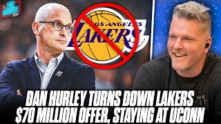 Dan Hurley Staying At UCONN, Turns Down $70 Million Lakers Coaching Offer | Pat McAfee Reacts