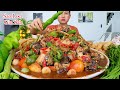 กินตำซั่วหอยโข่งเผ็ดๆ‼️ขนมจีนเหนียวนุ่ม ชะอมแซ่บๆจ้า | Mukbang