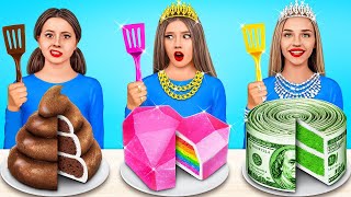Rich vs Poor vs Giga Rich Food Challenge | Rich Vs Broke Cooking Challenge by MEGA GAME