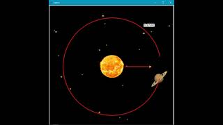 Distance and Revolution time between Sun and Planets using || Python 🐢 Graphics ||