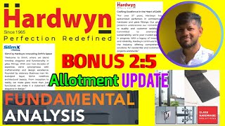 Hardwyn India Ltd Bonus Share Allotment Update 🔥