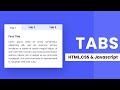 How To Create Tabs With HTML, CSS & Javascript | Source Code Included