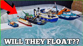 WILL THESE LEGO BOATS FLOAT?? - HOT TUB JET TEST