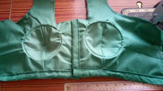 How to stitch front opon paded princess cut blouse stitching|how to attach #princesscutpaddedblouse