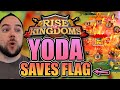 Yoda808 saves flag [strongest player filling all 7 marches] Rise of Kingdoms