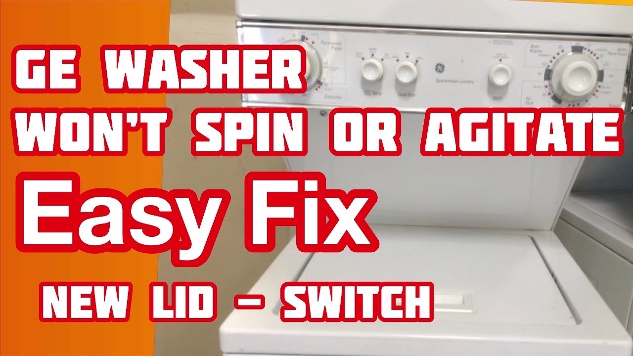 GE Laundry Center Washer Won’t Spin Or Agitate - Easy FIX - YouTube