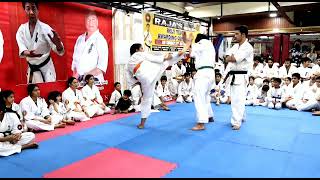 amazing knockout kick in belt test ceremony | Raja's Martial Arts | So-kyokushin