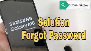 Forgot Password Samsung A10 SM-A105F. Unlock pattern, pin, password lock.