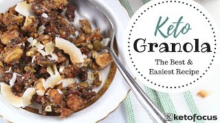 KETO GRANOLA // The BEST & easy low carb cereal recipe
