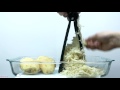 Extracting the starch from potatoes