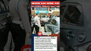 Ban mobil polisi di kempesin