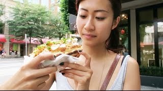 SAUSAGES AND OCTOPUS BALLS IN VANCOUVER with LINDA! | Daily Vlog 88