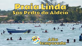 Praia Linda, uma das praias mais movimentadas da cidade de São Pedro da Aldeia.