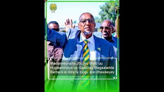 Madaxweyne Muuse Biixi Iyo Wefdi Uu Hogaaminayey Oo Gaadhay Xarunta Gobolka Saaxil.