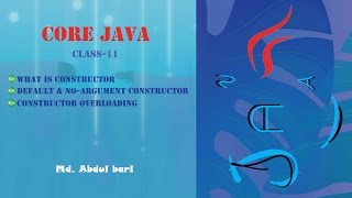 Core Java- Bangla Tutorial(Constructor Concept)- Class 11