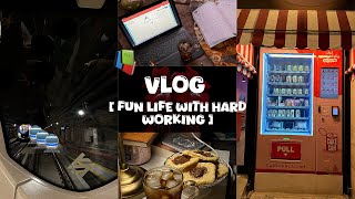 Vlog | يوميات طالبه ف ثاني ثانوي ' قهوه صباحيه ' جربت المترو ' دراسه لا نهائي 📚🚆🎀☕️