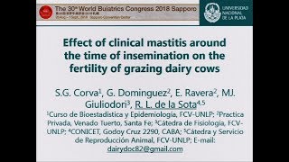 Effect of clinical mastitis around the time of insemination on the fertility of grazing dairy cows