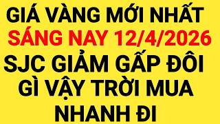 Giá vàng sáng nay ngày 12/4/2026, giá vàng hôm nay, giá vàng 9999 hôm nay, giá 1 chỉ ngày 12/4
