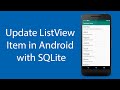 Update ListView Item in Android Studio with SQLite Database