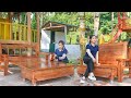 A  Beautiful Wooden Bed And Chair Created By The Hands Of a Carpenter Girl. Ly Hoang Linh