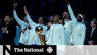 Raptors celebrate NBA championship at home opener