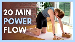 20 min Power Yoga Flow with Blocks - Connect \u0026 Strengthen!