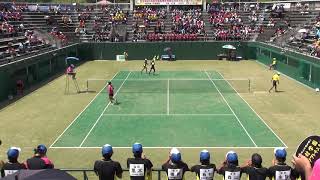 2016年IH ソフトテニス 女子 個人 準々決勝 宮下・上田（文大杉並）vs 原口・久保（中村学園女子）