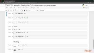 Data Analysis with Python : Creating NumPy Arrays | packtpub.com
