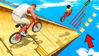 SHINCHAN AND FRANKLIN TRIED THE HIGHEST MEGA RAMP PARKOUR CHALLENGE WITH A SCORING SCALE IN GTA 5