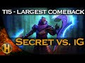 LARGEST COMEBACK in Dota 2 TI5 History - iG vs. Team Secret