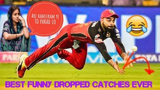Top Funny Dropped Catches In Cricket History • Virat Kohli • Dhoni • Funny Moments in Sports