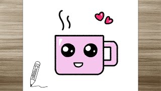 How to Draw a Cute Tea Cup, very very easy