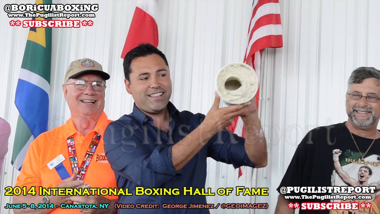 OSCAR DE LA HOYA Boxing Hall Of Fame: FIST CASTING Ceremony - YouTube