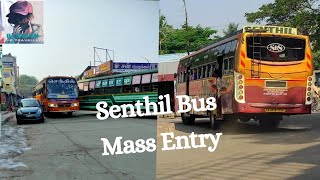 SENTHIL BUS SERVICE |MAYILADUTHURAI-THANJAVUR| MASS ENTRY AT KUMBAKONAM BUSSTAND #Tnprivatebus #RTT