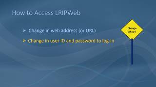 LRIPWeb Application – Introduction to LRIPWeb and View My Work Queue