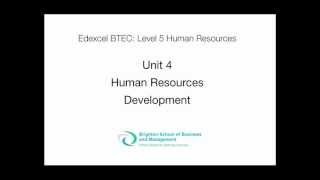 Unit 4 Human Resources Development Assignment Level 5