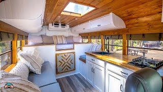 Cleverly Designed Short Bus Camper - Self Built tiny home