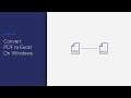 Convert PDF to Excel on Windows with PDFelement